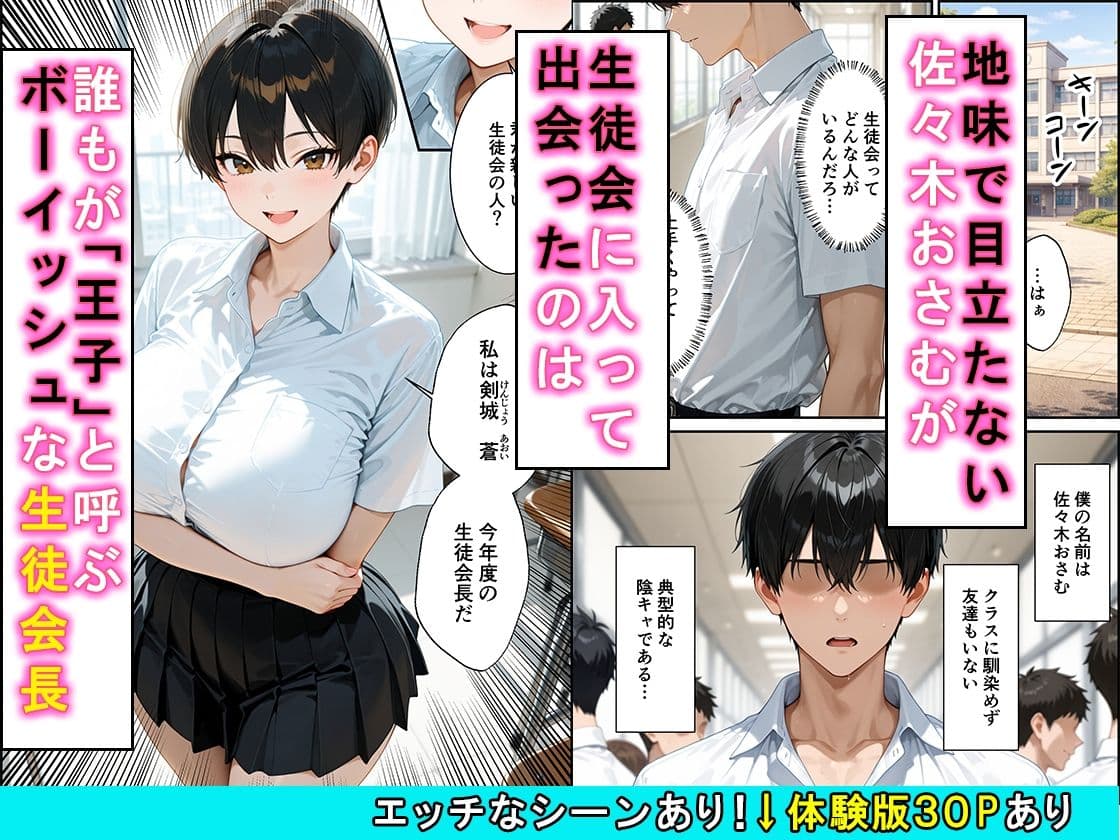 女の子扱いされたい王子様な生徒会長があまあま中出しセックスでメスになる話 サンプル 1