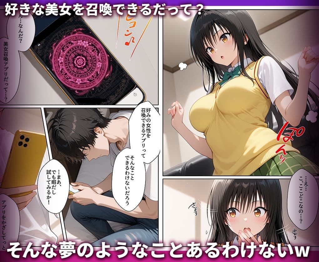 好きな女の子を強●召喚してハメまくっちゃった話  古手○唯 サンプル 1