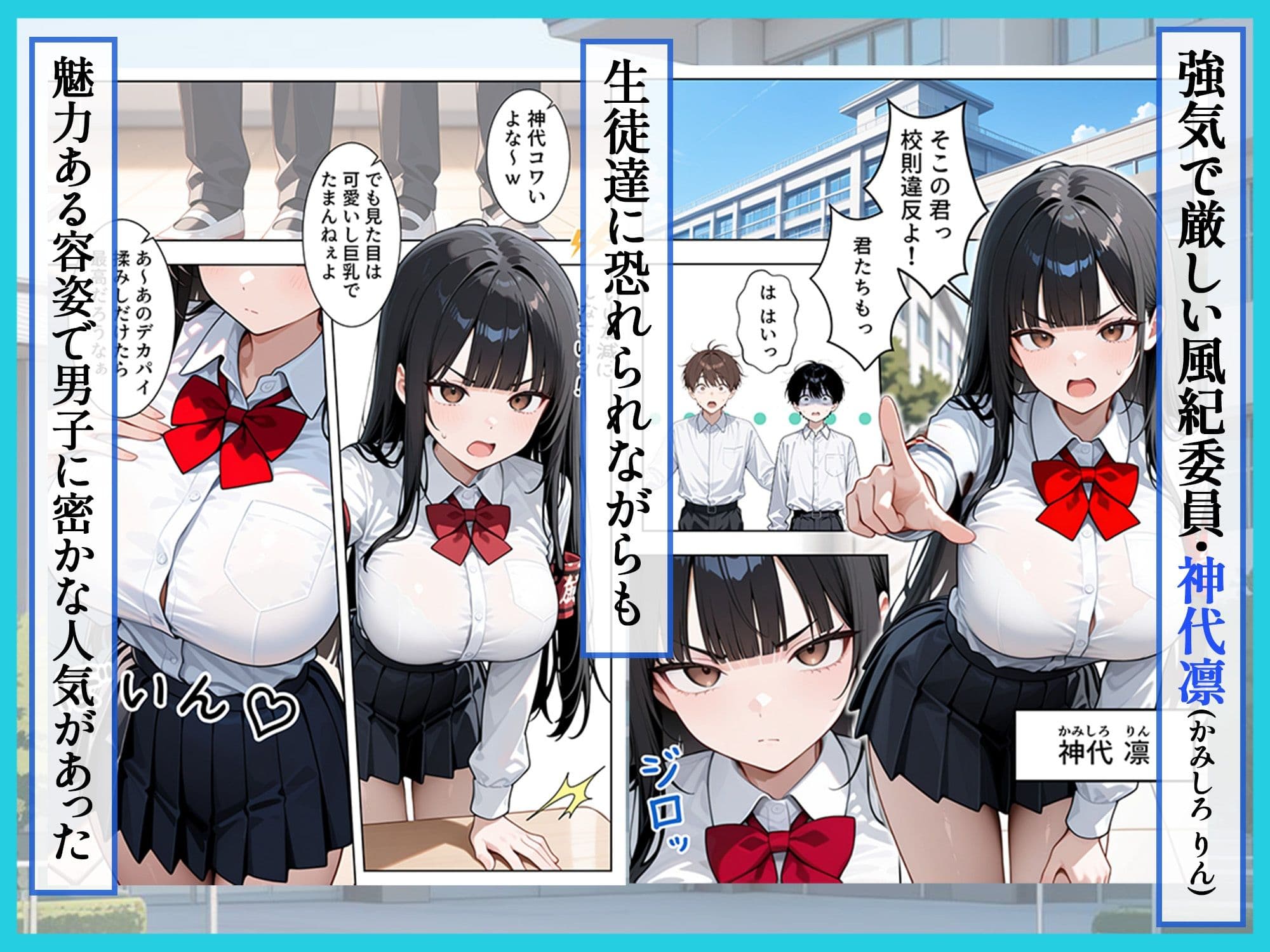 強気な風紀委員が卑劣な校長の罠にハマりメス堕ちする話 サンプル 1