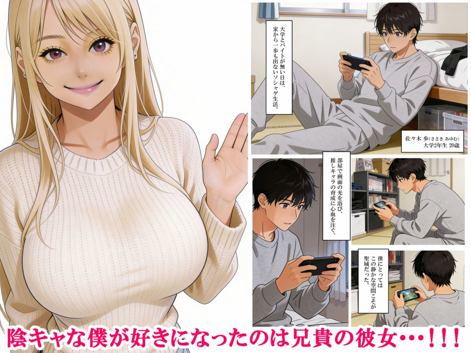 兄貴のメスギャル彼女がエロすぎて、えぐい。 サンプル 1