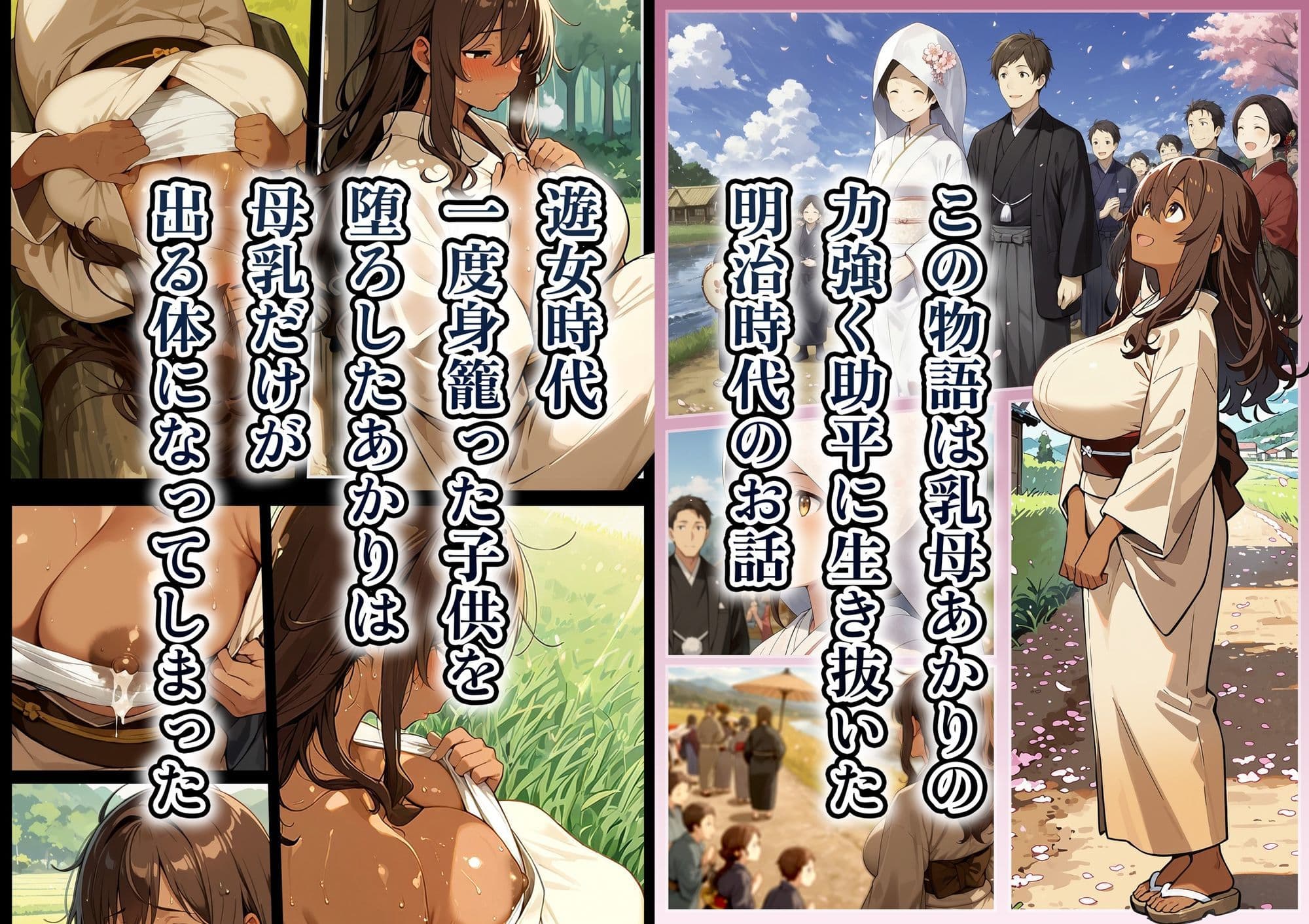 因習村の生贄――褐色の乳母 母乳を噴き出し 絶頂ス――「ムカサリ流し〜総集編〜」 サンプル 1