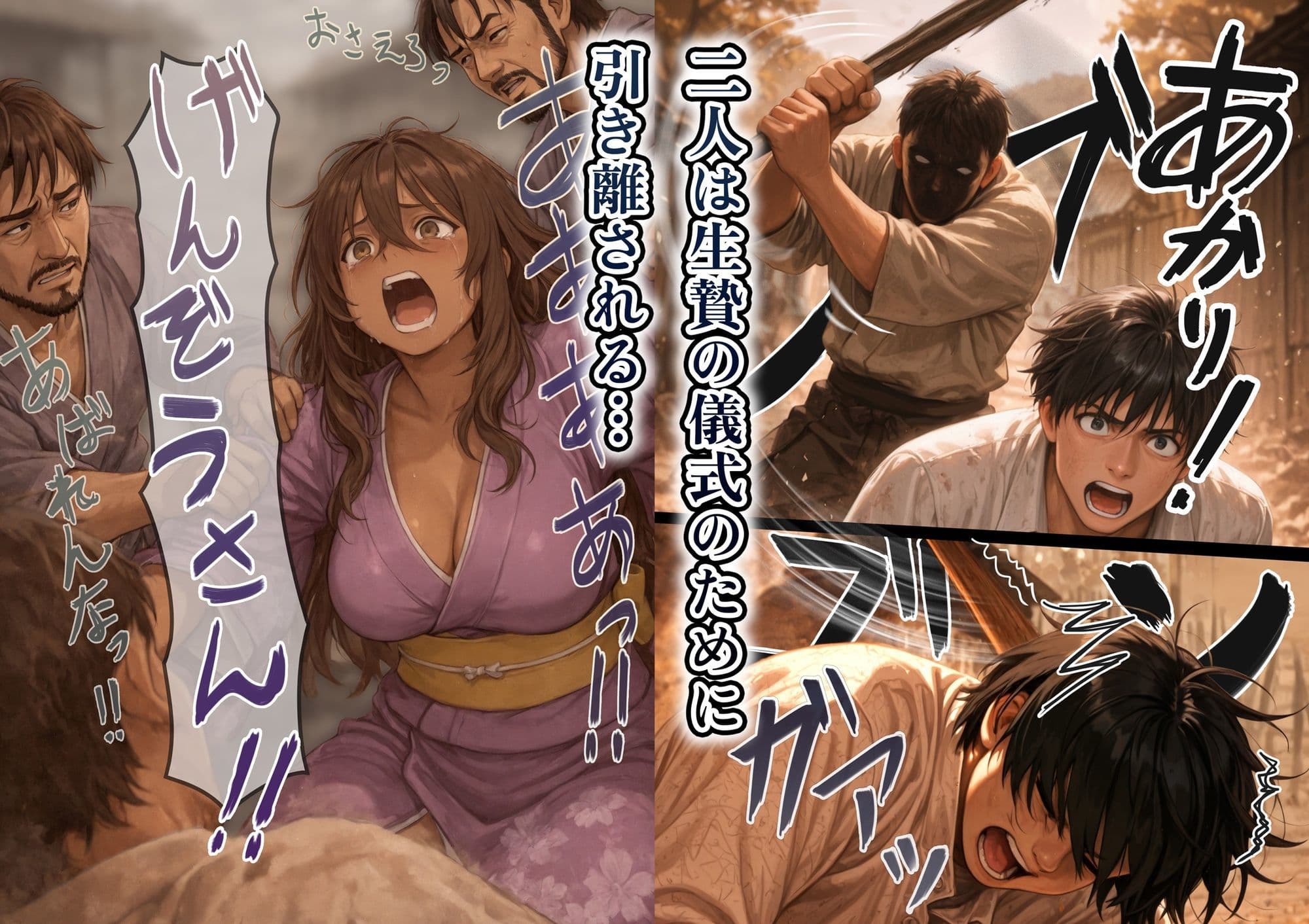 因習村の生贄――褐色の乳母 母乳を噴き出し 絶頂ス――「ムカサリ流し〜総集編〜」 サンプル 7