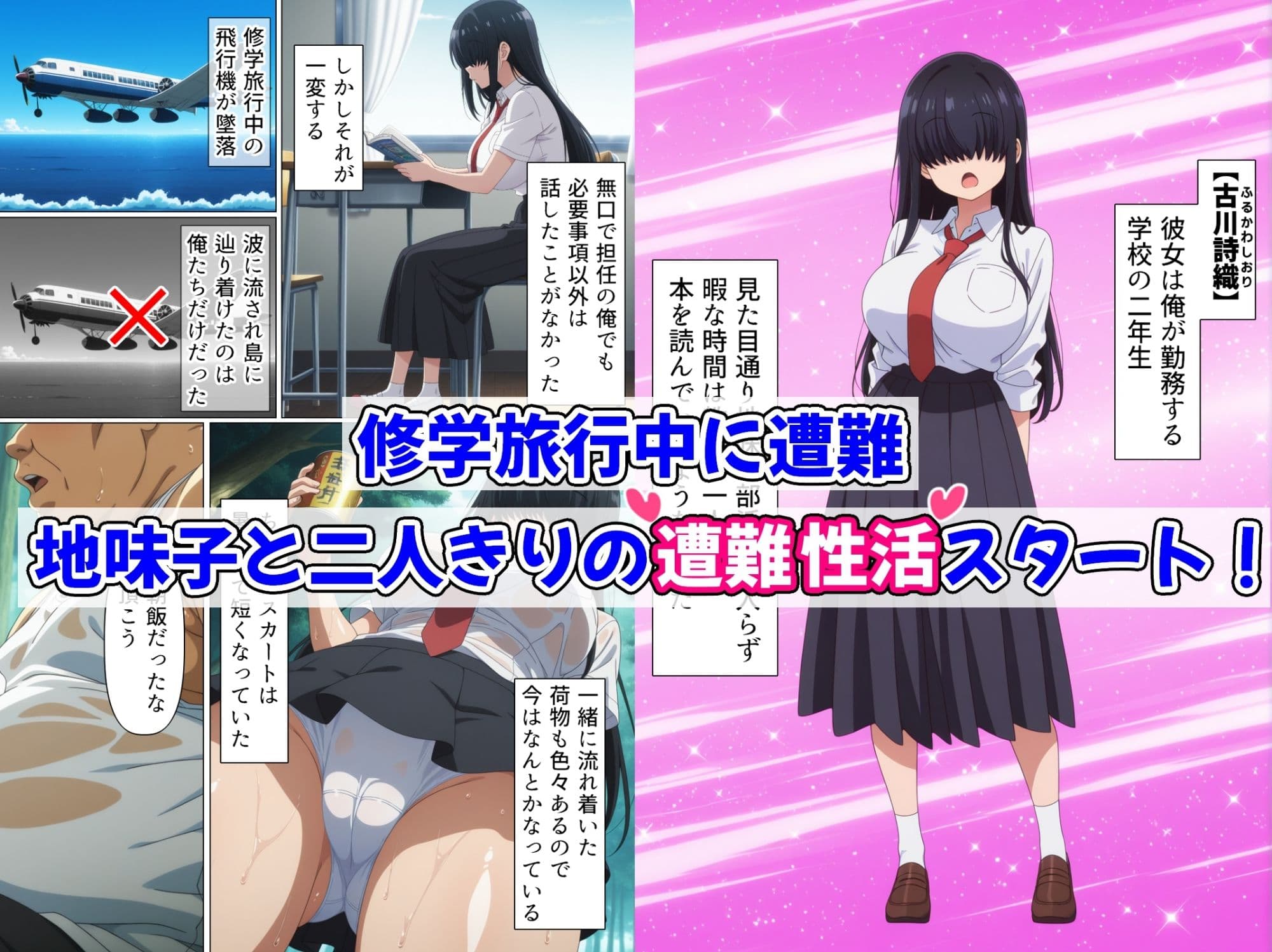 目隠れさんと無人島性活 サンプル 1