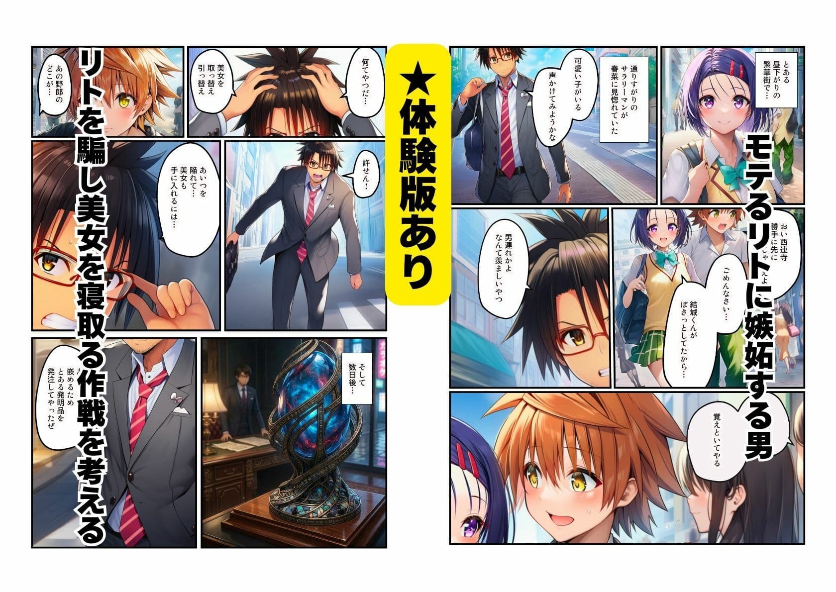 【NTR】とらぶる美女が（唯・春菜・モモ）パパ活でリトの借金返済 サンプル 1