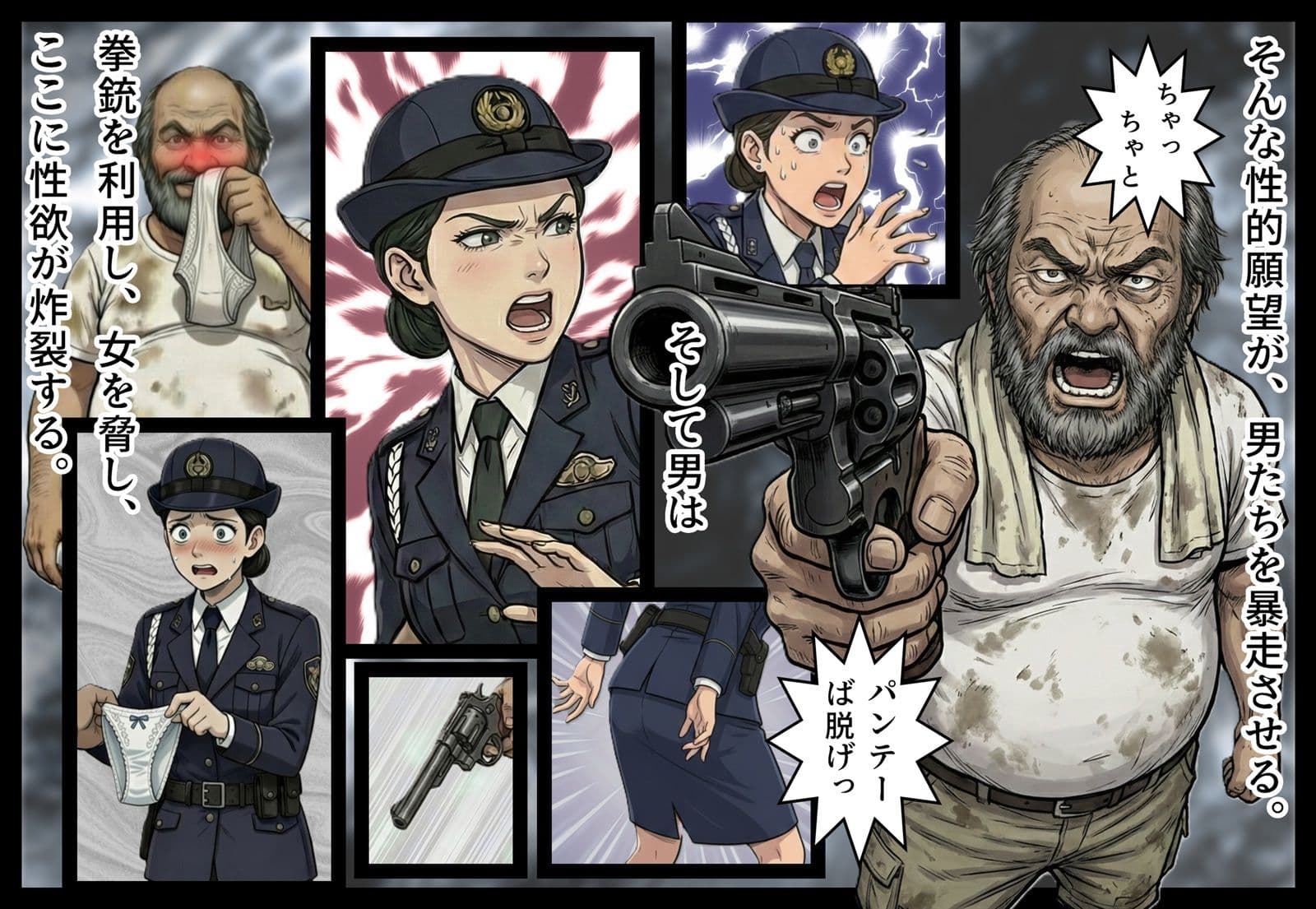 汚された紺色制服の女2 サンプル 4