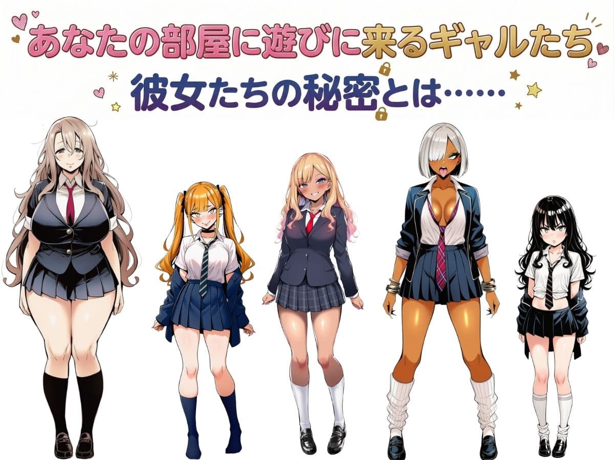 ギャルビッチたちに部屋を溜まり場にされたのでちんぽでわからせる サンプル 1