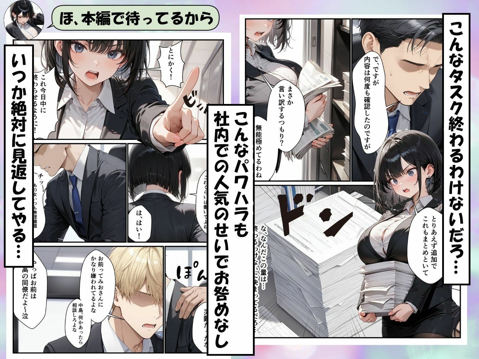 パワハラ女上司のエロ垢がばれて専用オナホになる話 サンプル 2