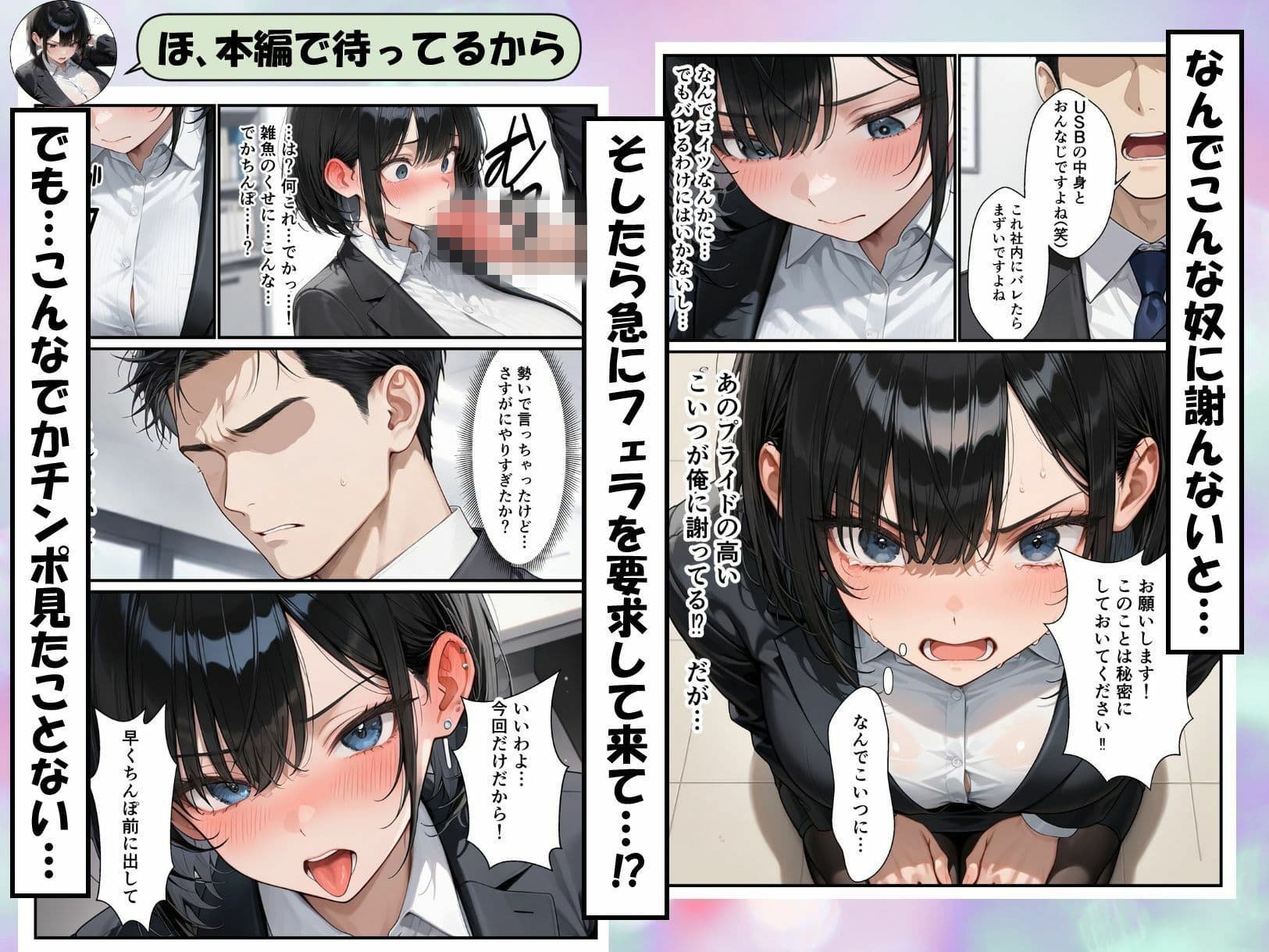 パワハラ女上司のエロ垢がばれて専用オナホになる話 サンプル 7