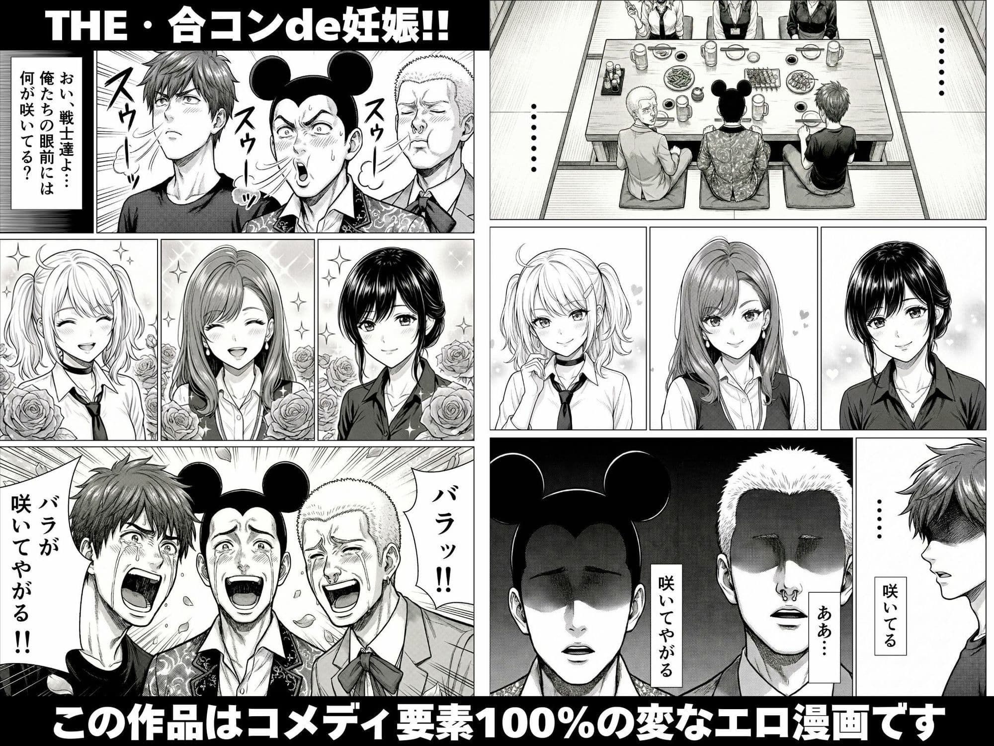 THE・合コンde妊娠！！金髪！茶髪！黒髪！婚期逃したアラサーOLたちに精子注入ッ！！孕ませて孕ませて中出し中出し中出しィッ！！乳搾りだうへへ〜いッ！！ サンプル 1