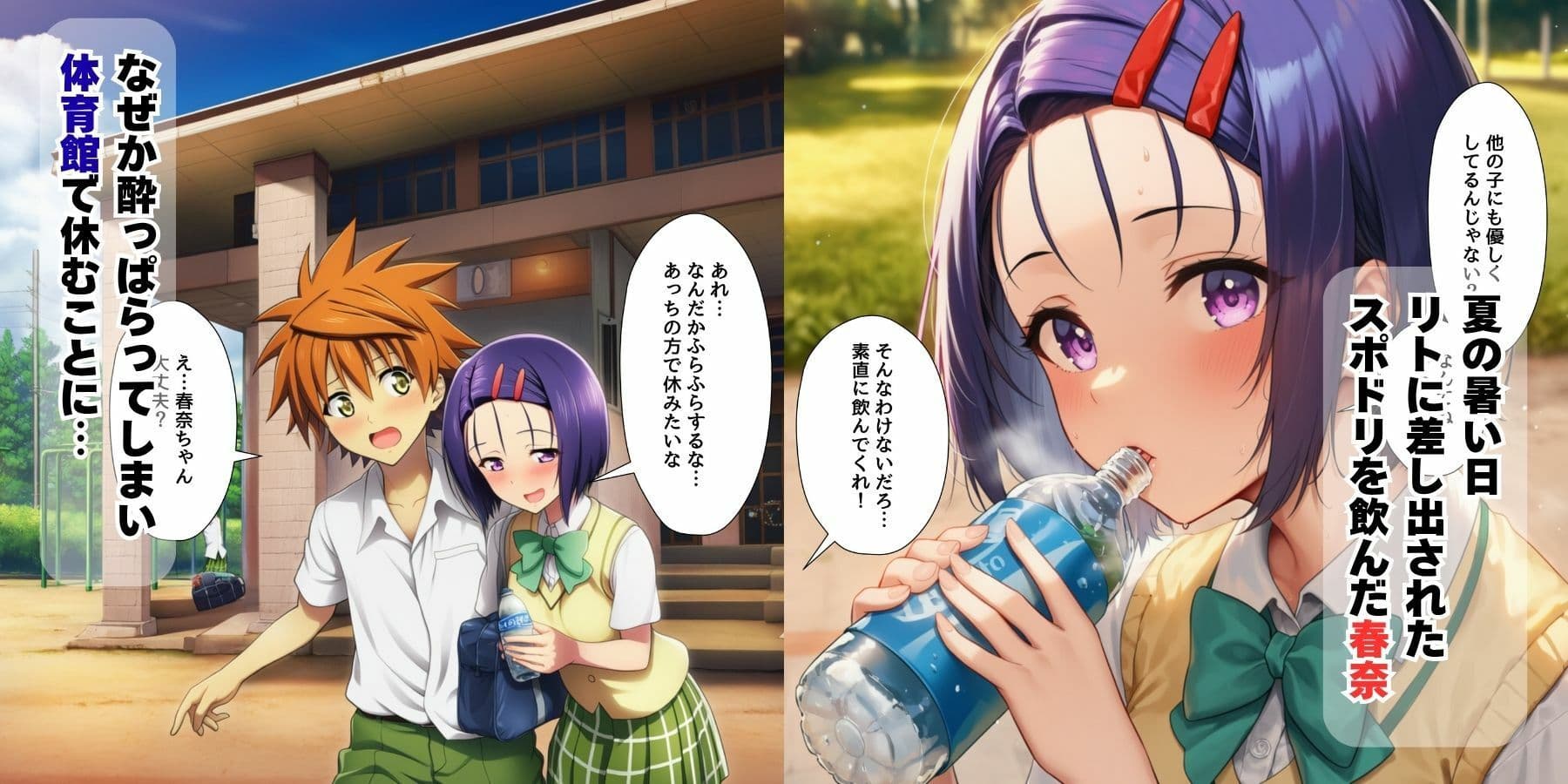 【完成版】ハーレムな学園生活・春奈とモモとララとねっとり勢いえっち サンプル 1