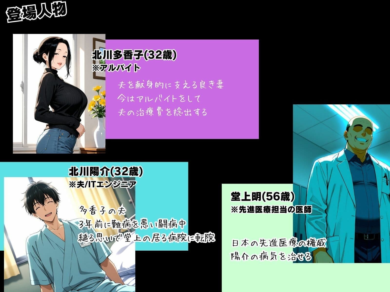 夫の為にできる事。先進医療の代償は熟れた人妻の汗ばんだ乳房 サンプル 2