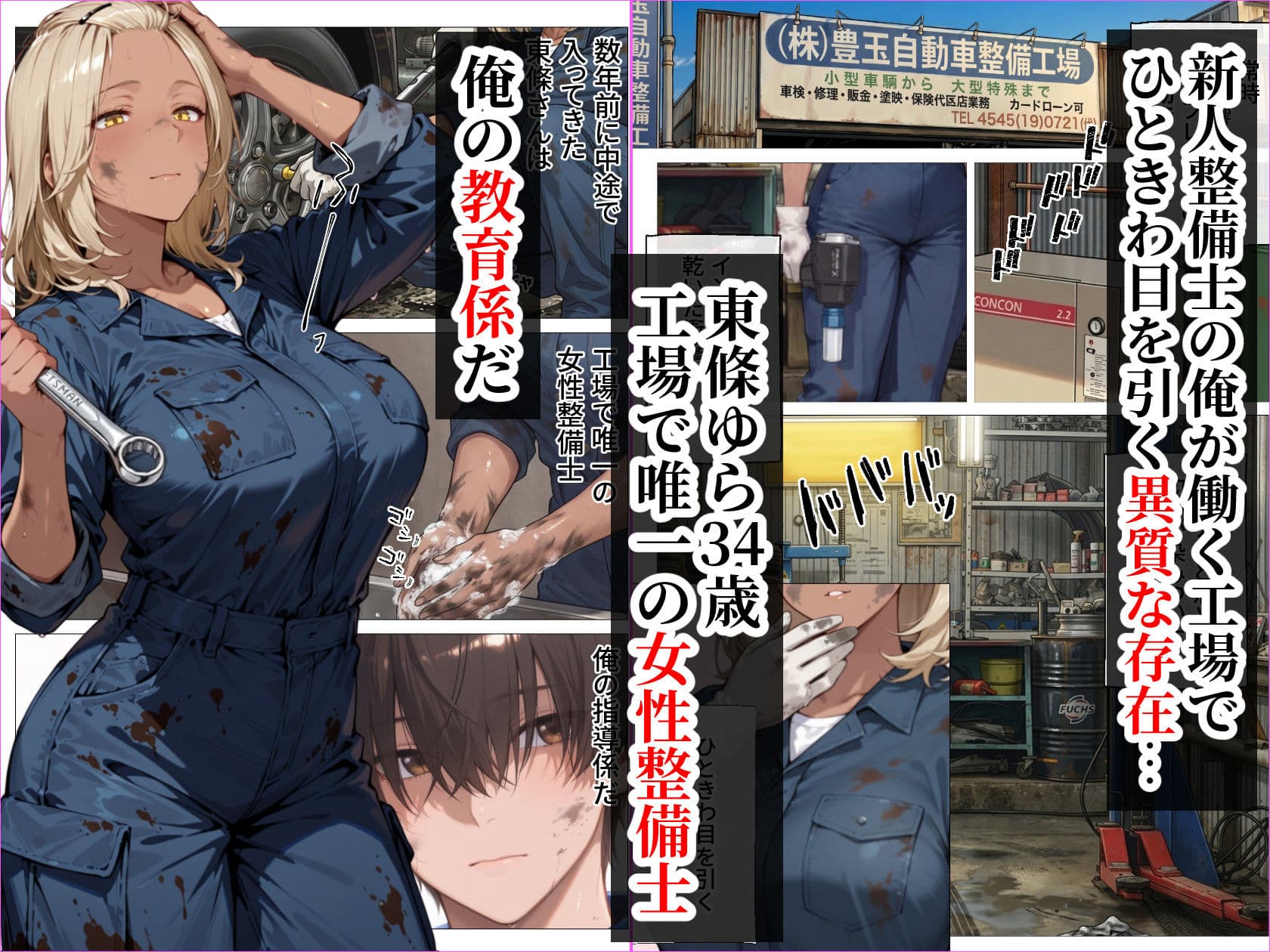 整備工場の爆乳ギャル先輩が実はエロ配信者だった話 〜新人整備士の俺だけが知る彼女の秘密〜 サンプル 2