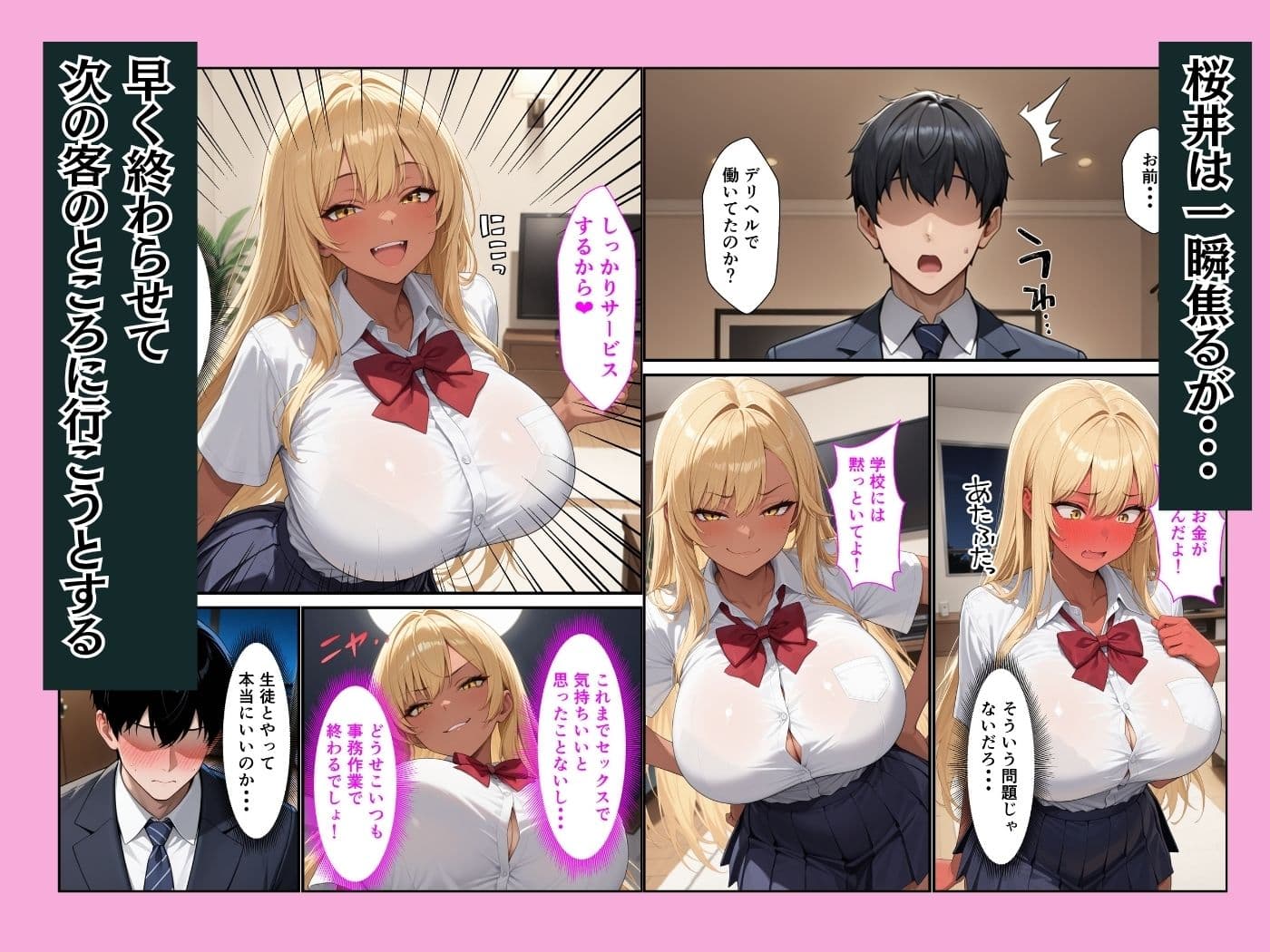 ストレス発散で呼んだデリヘルに原因の爆乳ギャルが来た サンプル 4