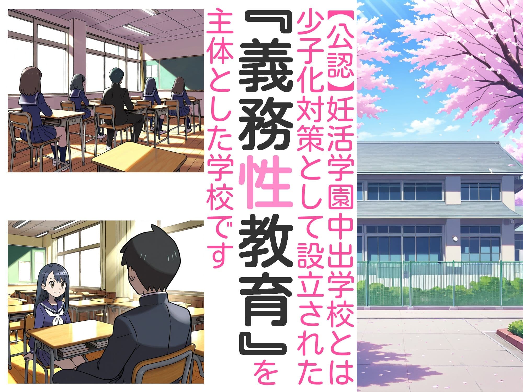 【ショート版】義務性教育〜妊娠すると卒業できる学校〜 サンプル 1