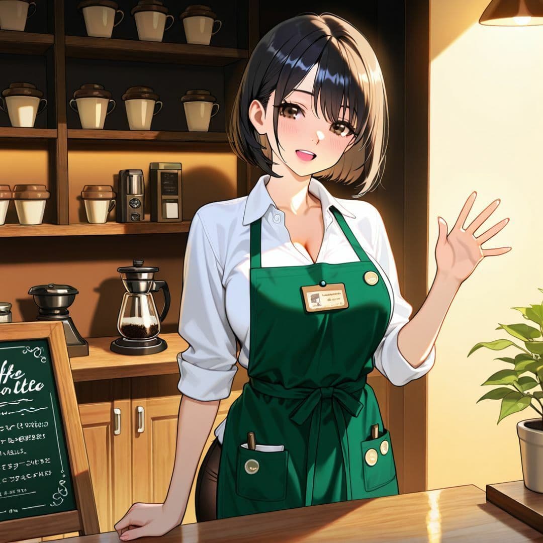 巨乳カフェバイト 彼女がマッスル 店長にNTR 中出し懇願墜ち サンプル 1