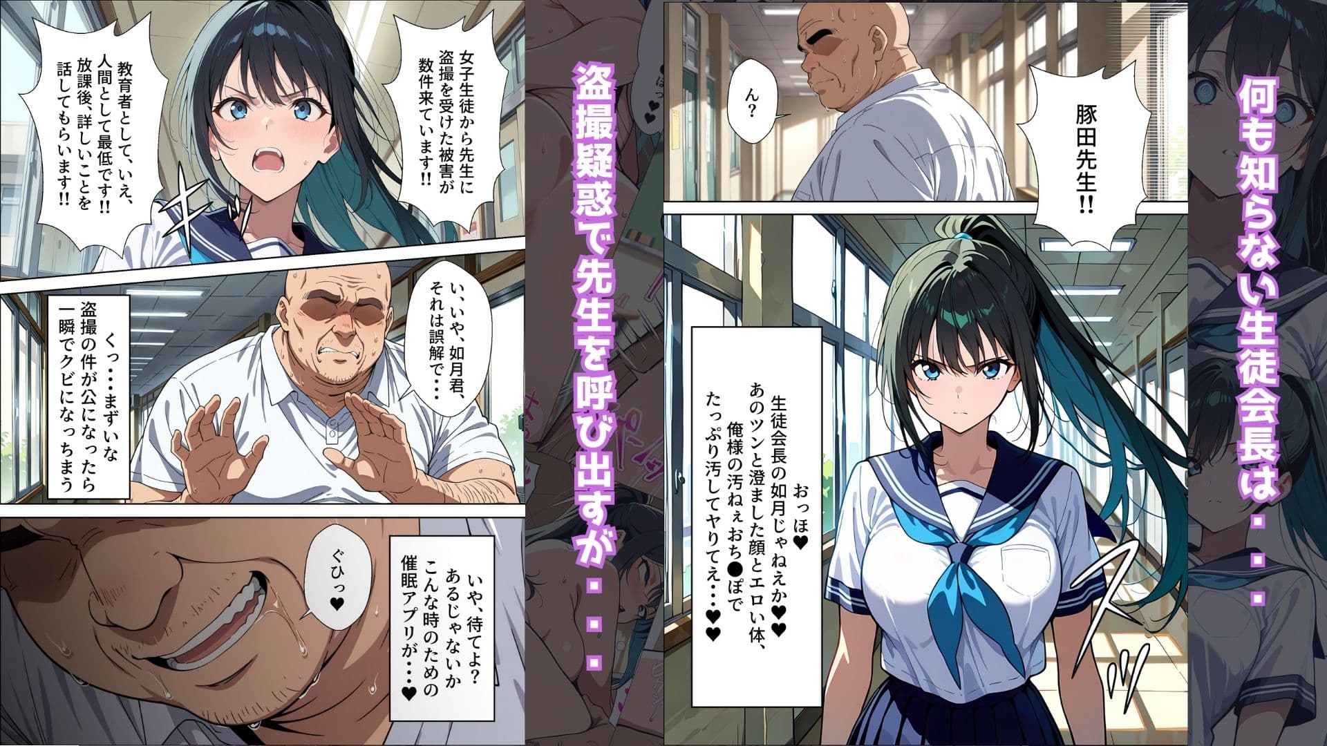 【催●アプリ】〜清楚な生徒会長が大嫌いな豚教師に常識改変されておち●ぽ大好きにさせられる話〜 サンプル 3