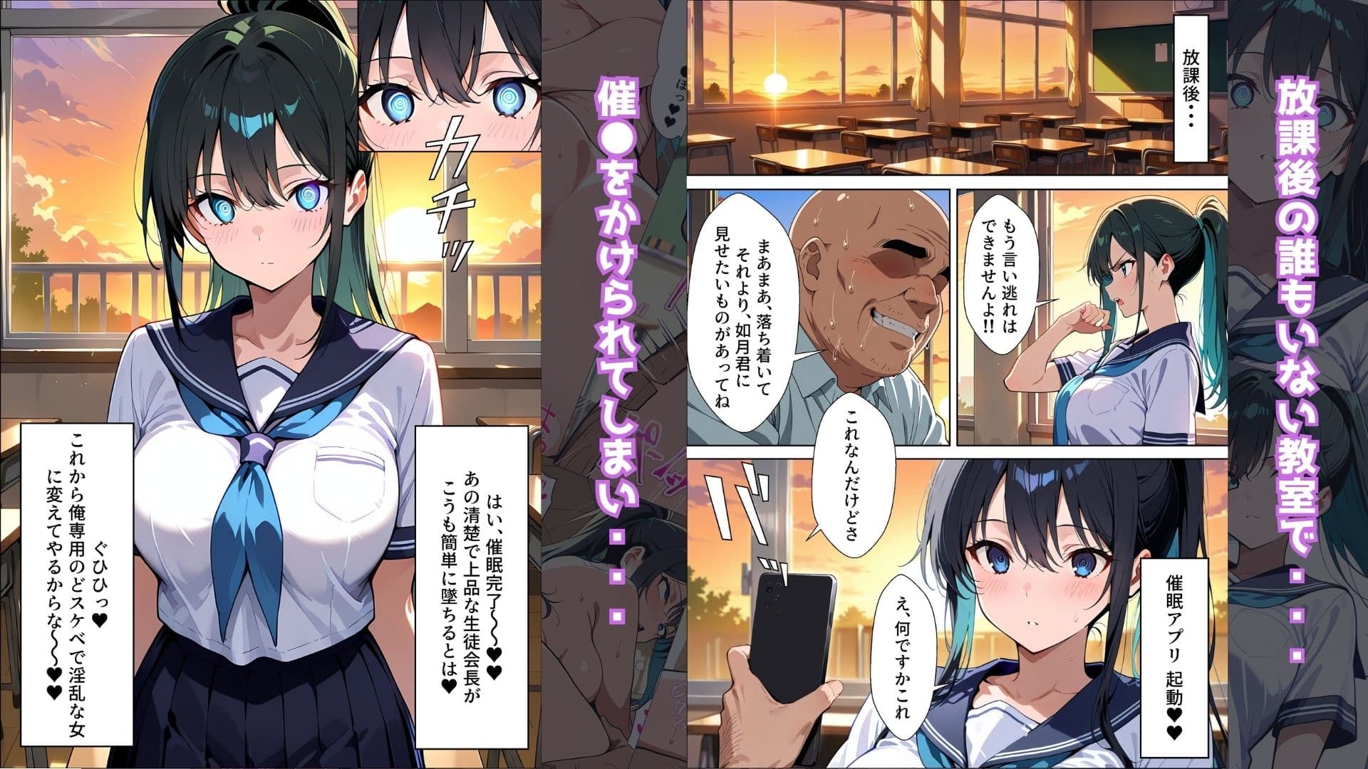 【催●アプリ】〜清楚な生徒会長が大嫌いな豚教師に常識改変されておち●ぽ大好きにさせられる話〜 サンプル 4