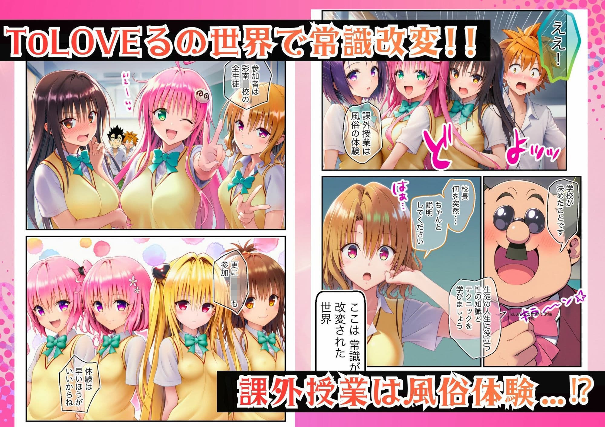ToLOVEる 常識改変！「課外学習は風俗です」ヒロイン嬢でハーレムを サンプル 1