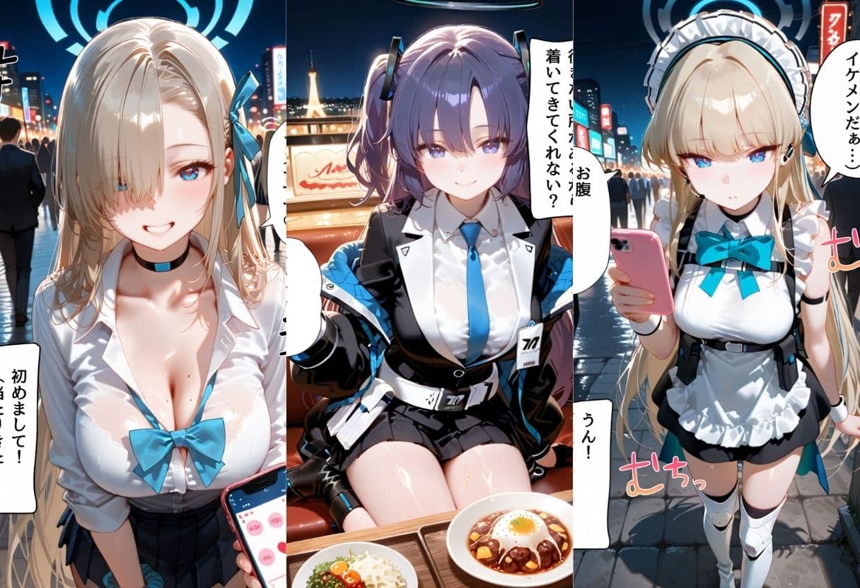 マッチングアプリで出会った美女をメス堕ち話 ブ○ーアーカイブ編 サンプル 1