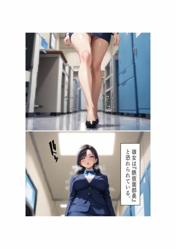 鉄仮面部長が、僕に弱みを握られて秘密の残業を命令される話 サンプル 2