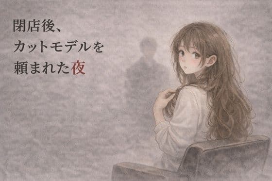 閉店後、カットモデルを頼まれた夜 ―少しだけのはずが―