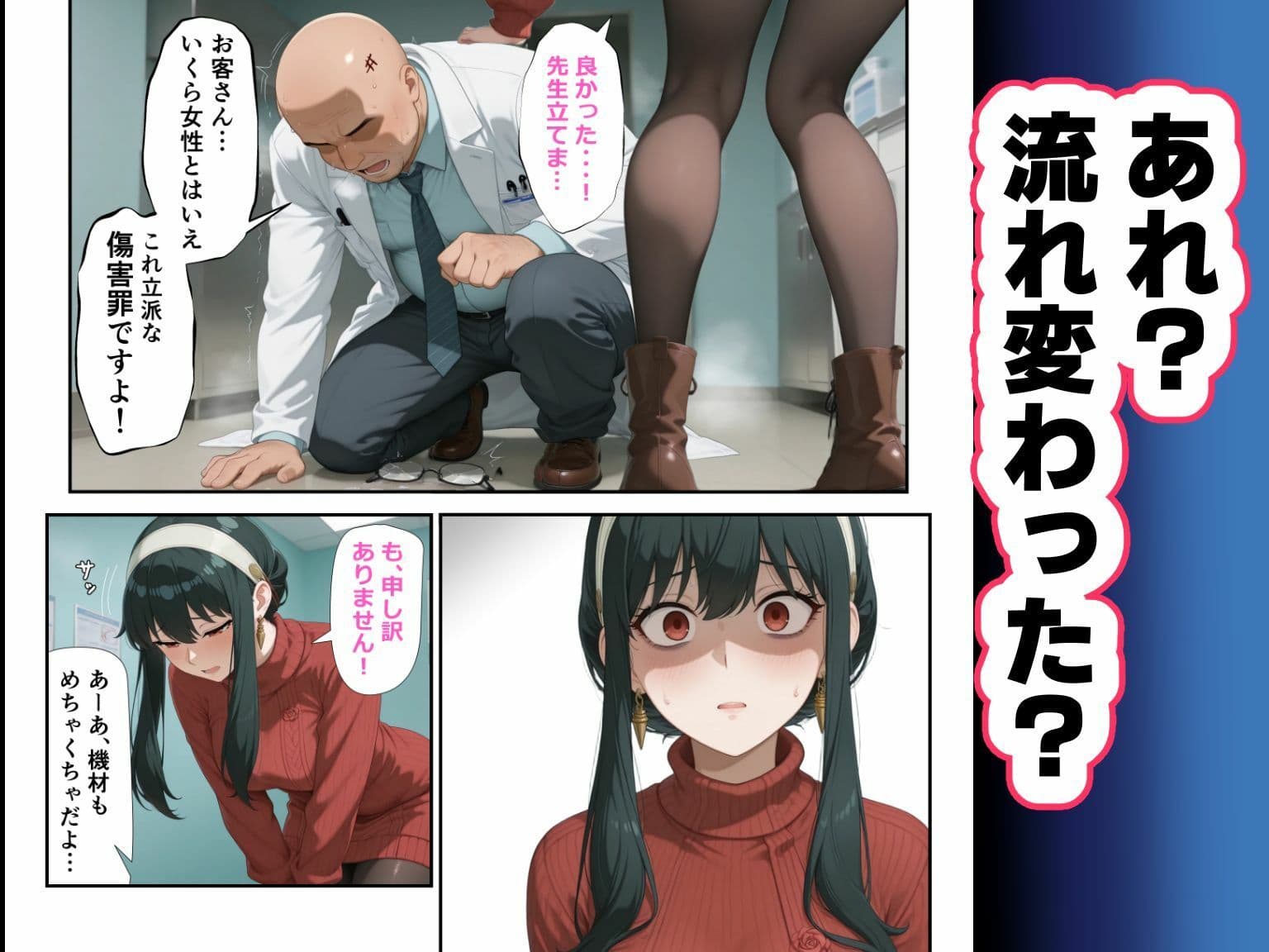（偽）人妻が仕事帰りに立ち寄った医院で処女喪失 サンプル 5