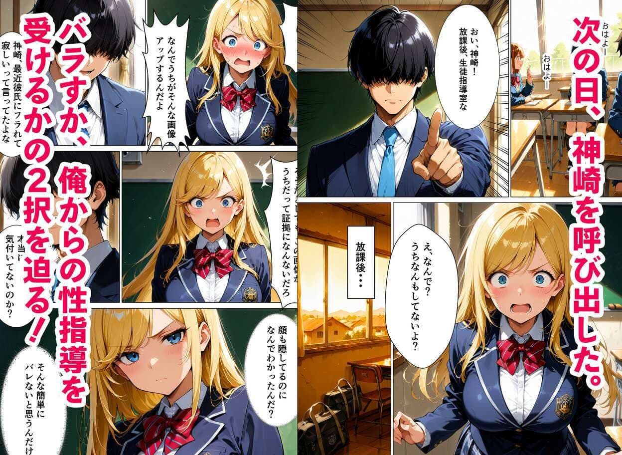 裏アカがバレて、一軍ギャルが放課後先生に性指導された話 サンプル 4