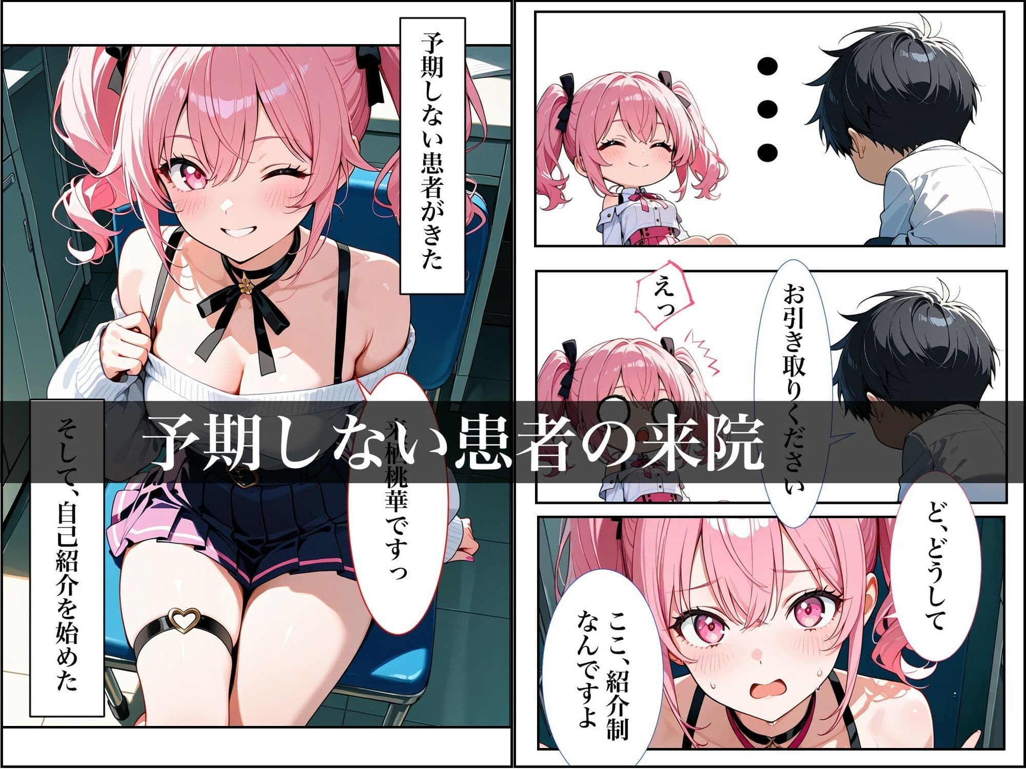 女の子が抱える悩みをいちゃラブSEXで解決する話  恥療室〜来栖桃華〜 サンプル 1