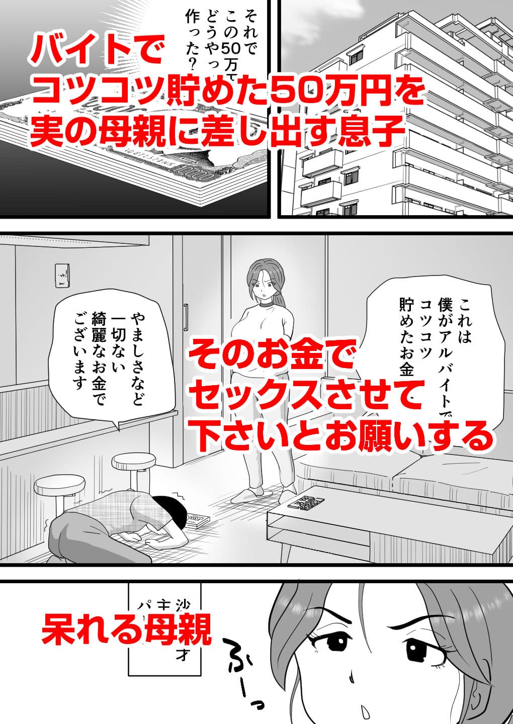 バイト代で母さんの身体を買った息子の話 サンプル 1