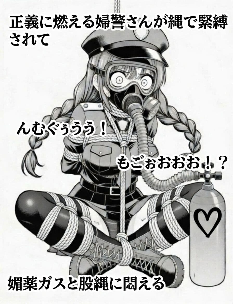正義の婦警とわがまま令嬢の連縛【猿轡】【媚薬ガス】【股縄絶頂】 サンプル 1