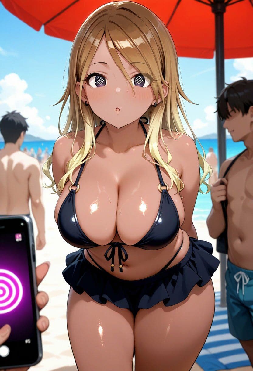 金髪黒ギャル おじさん支配で堕落 サンプル 3