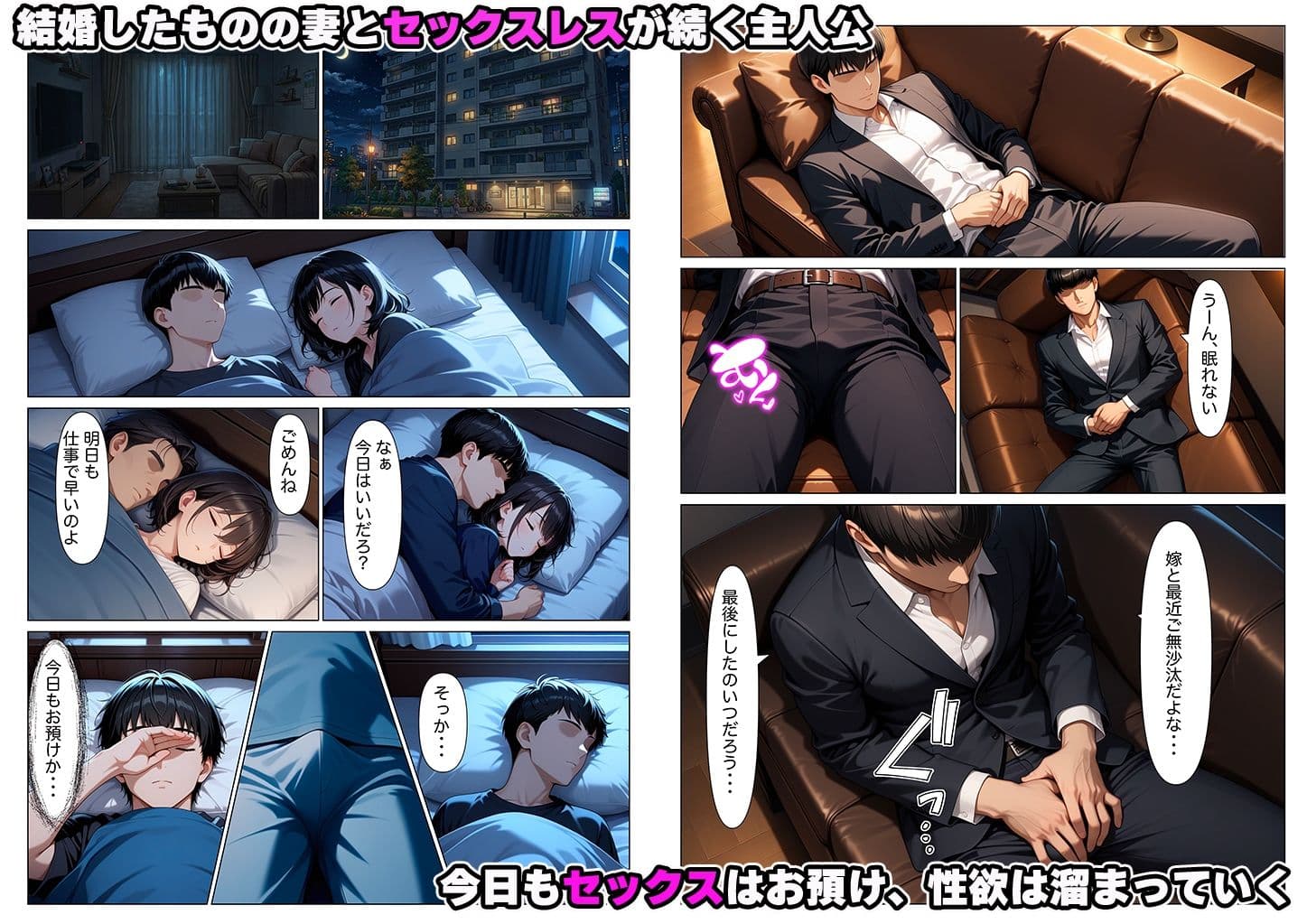 セックスレスで性欲爆発寸前の僕が真面目な新卒社員に射精管理されてしまう話 サンプル 1