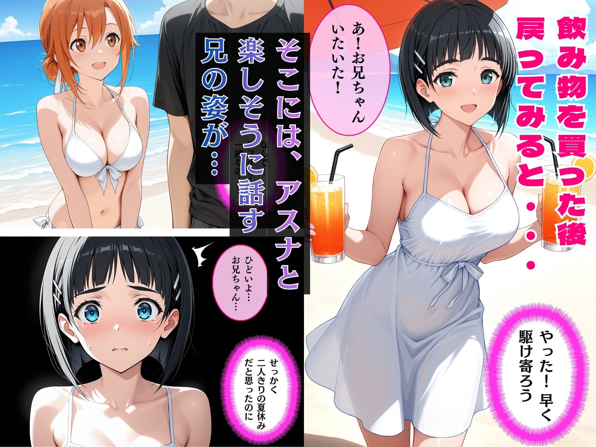 直葉の絶頂性奴●へM覚醒、夏の海でレ○プされメス堕ちする サンプル 2