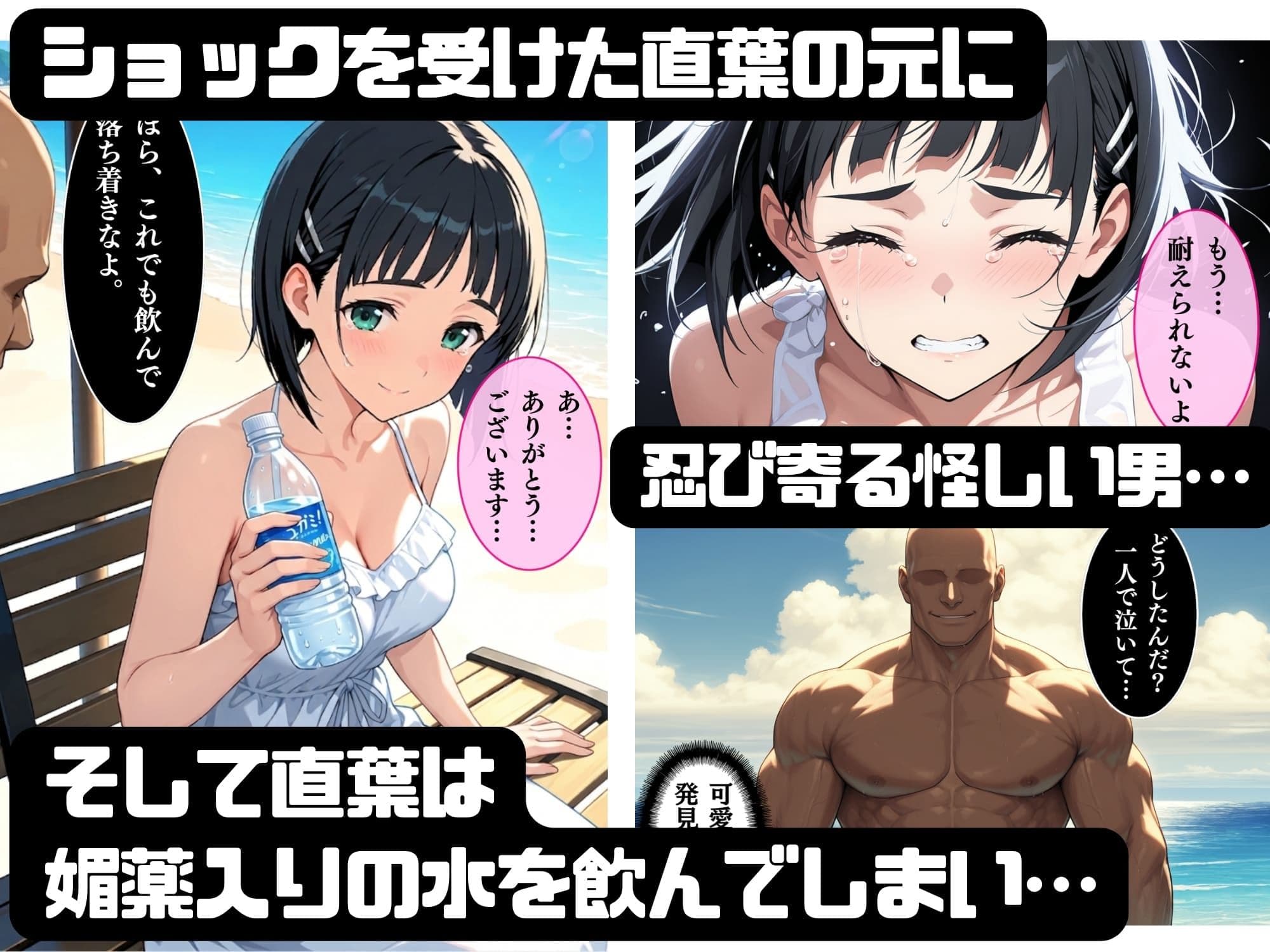 直葉の絶頂性奴●へM覚醒、夏の海でレ○プされメス堕ちする サンプル 3