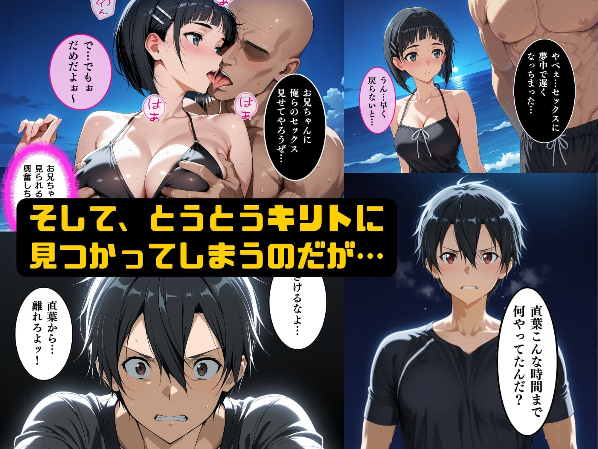 直葉の絶頂性奴●へM覚醒、夏の海でレ○プされメス堕ちする サンプル 9