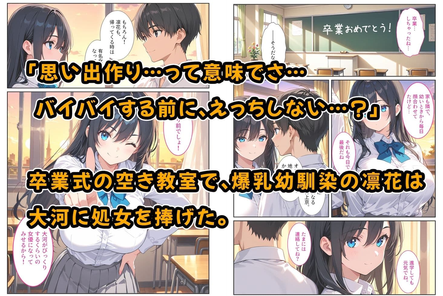 卒業式に処女をくれた爆乳幼馴染がAV女優になっていたので俺の愛とセックスで取り戻す! サンプル 1
