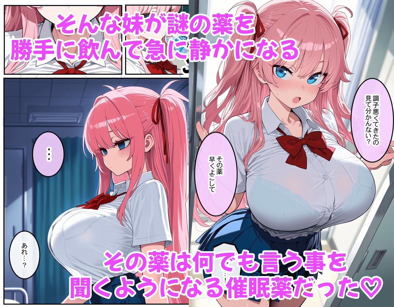 クソ生意気な妹を俺専用どすけべオナホにする催●薬【全ページセリフ付き】 サンプル 2
