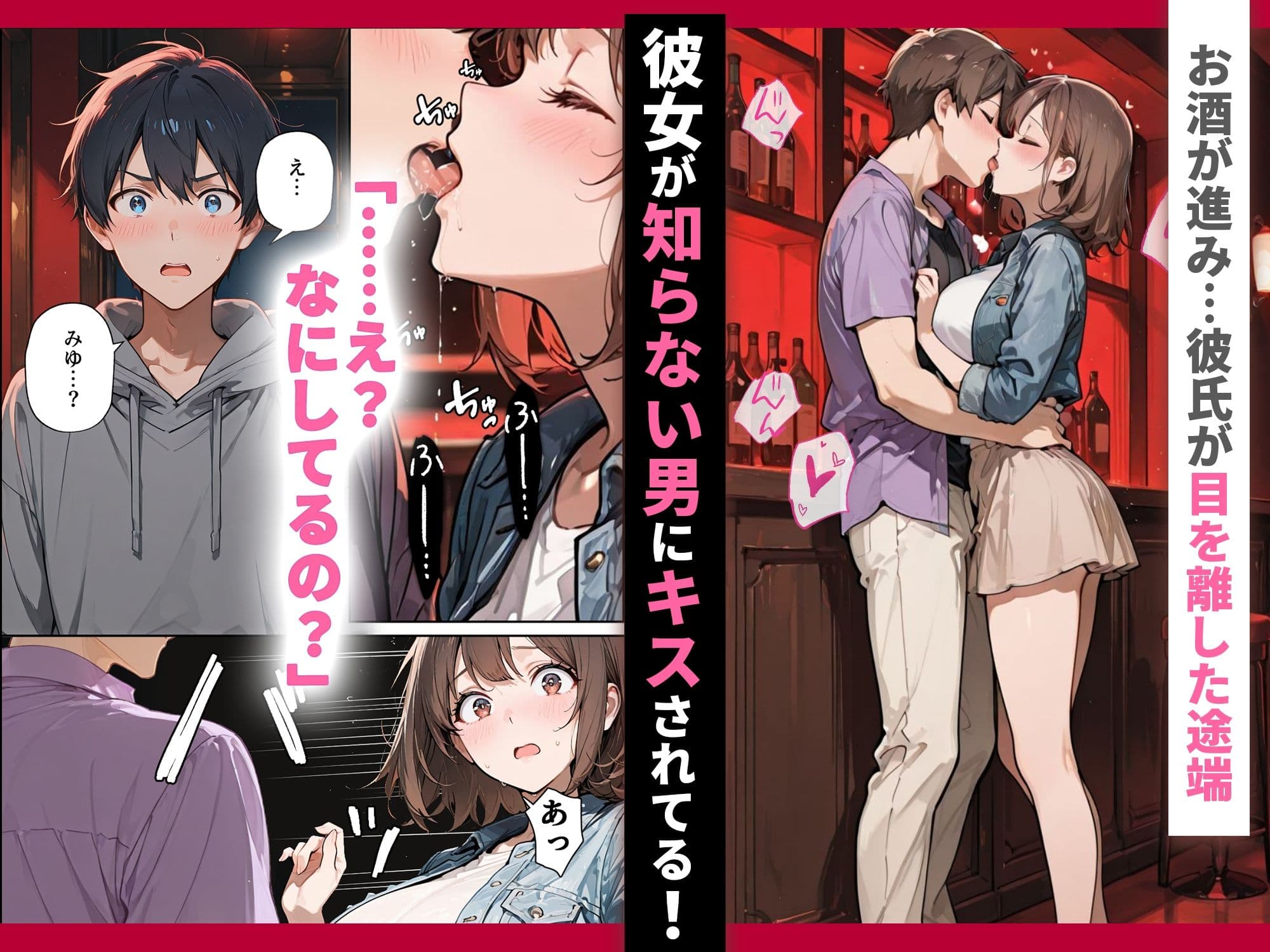 ハプニングバーでマンネリカップルが寝取られ乱交セックスされ、彼氏の前で他人チンポにメス堕ちする話 サンプル 4