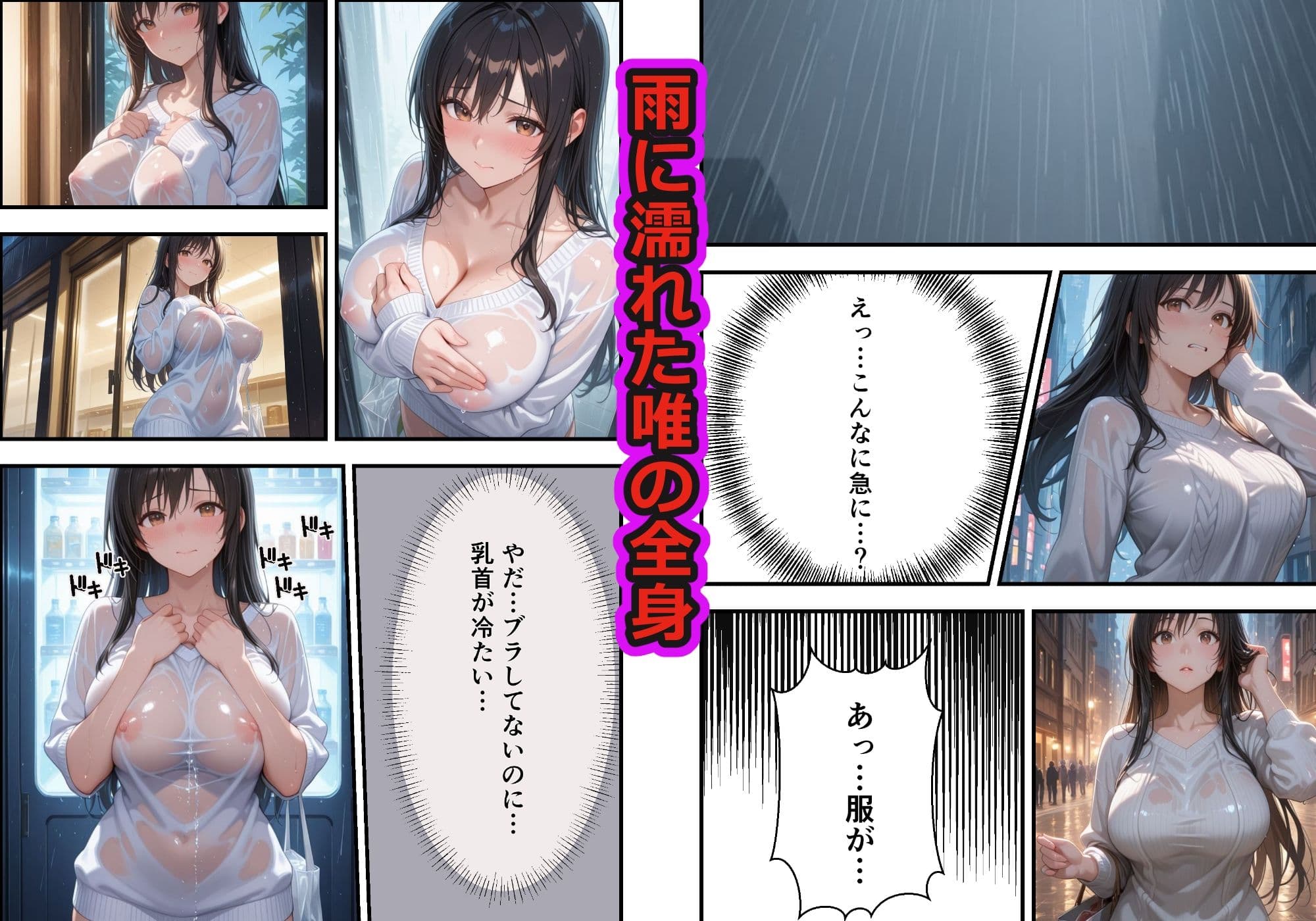 雨に濡れて透けたら…我慢の限界でした サンプル 2