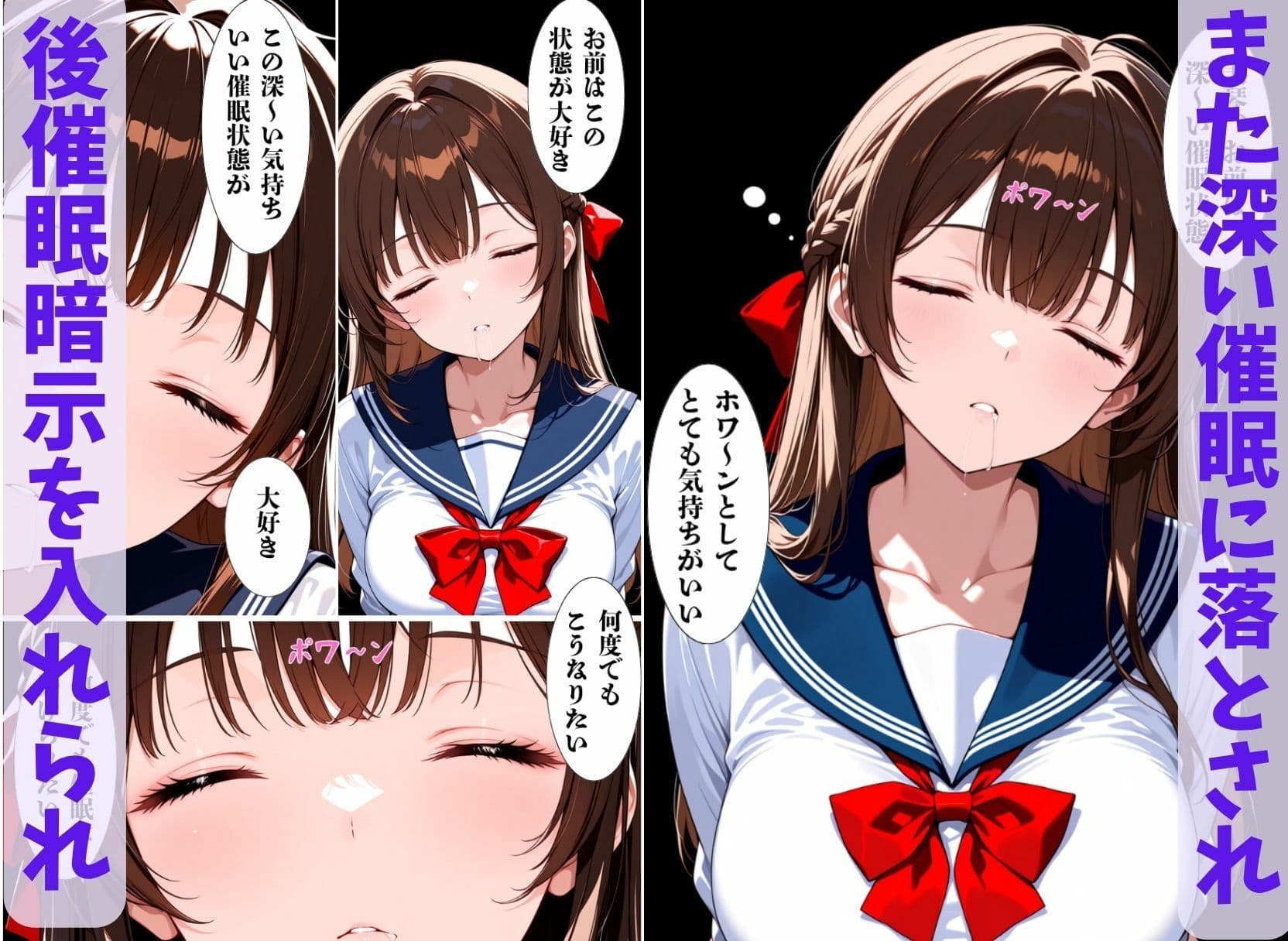 巨乳JKの巫女さんは催●術掛けられて性人形になる サンプル 9