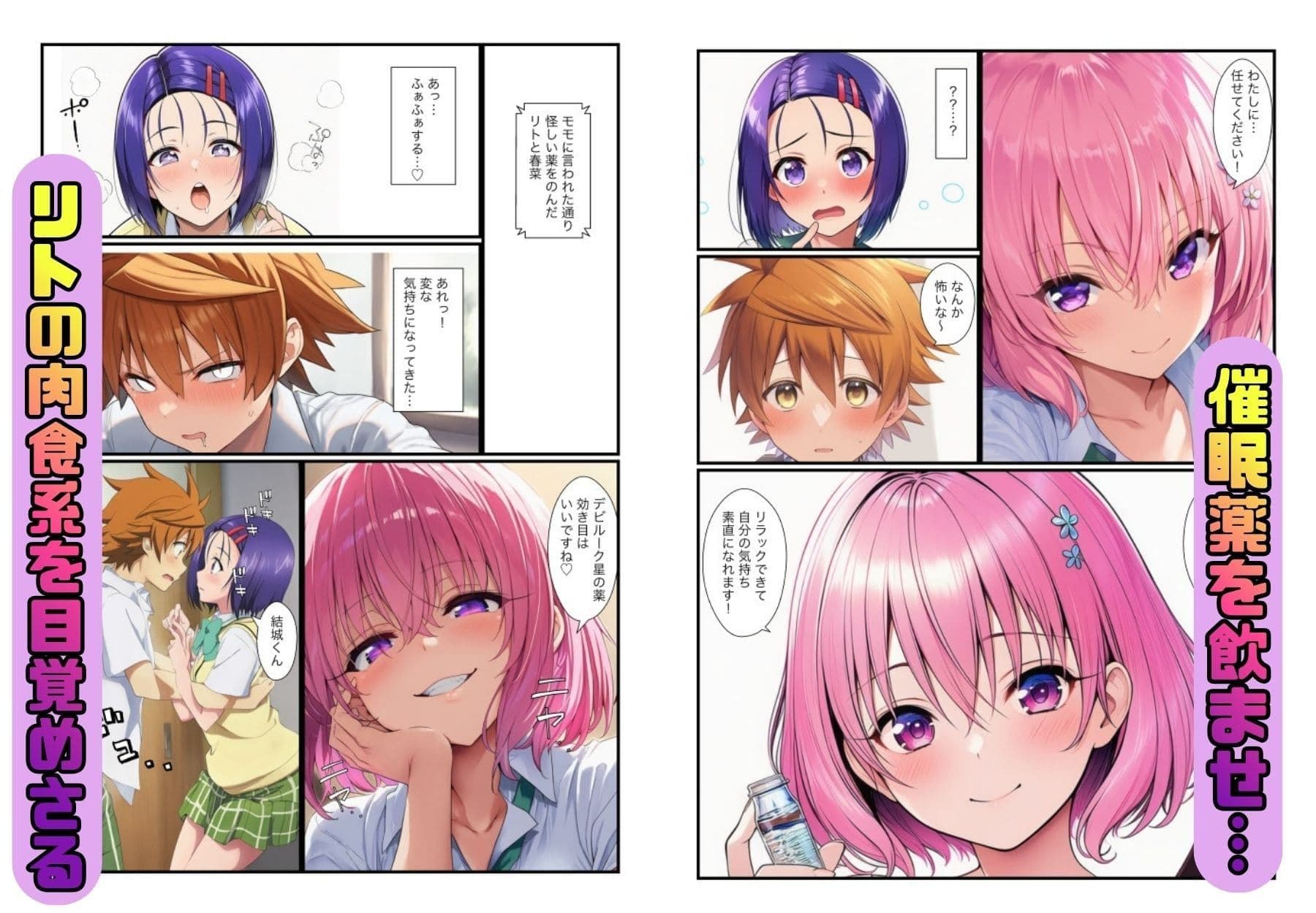 リトが催●でヤリチン！春菜とイチャラブ中出し、モモと浮気セックスでザーメン腟内射精 サンプル 2