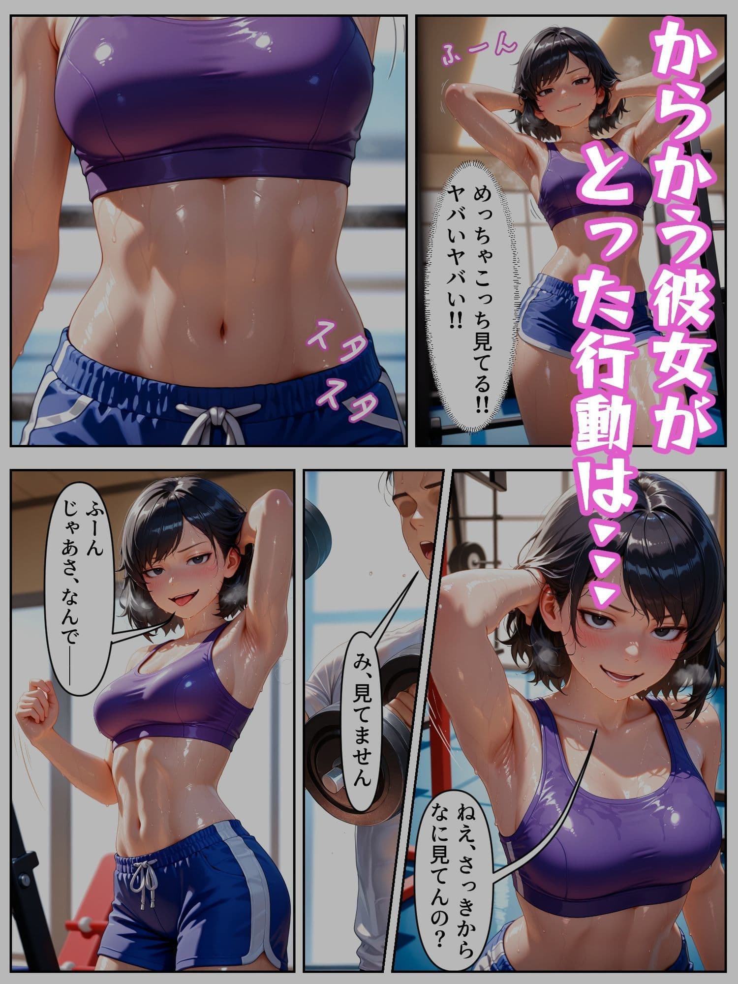 ジムで筋トレ中だった変態お姉さんのトロマンに生ハメ生中出しで着床させる サンプル 5