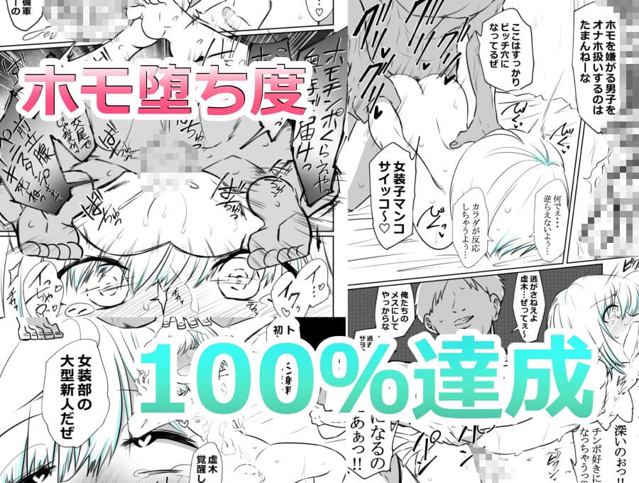 女装部に入ったらただのホモ部でした。先輩たちに調教されてホモ堕ちしたノンケ女装子。 サンプル 4