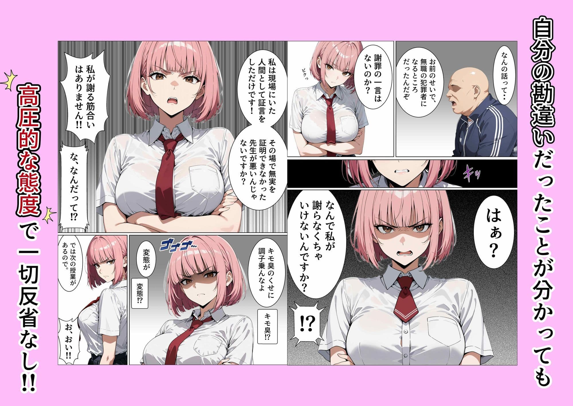 高圧的な一軍女子を乳首責めと強●フェラで分からせてアヘ顔ダブピ謝罪で快楽堕ちさせた話 サンプル 3
