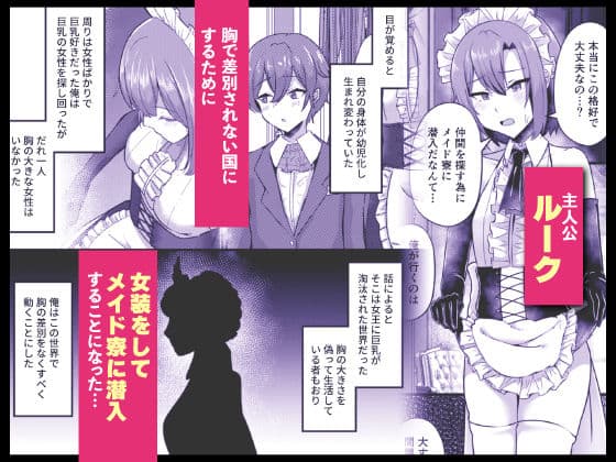 貧乳ユートピアの隠れ巨乳2 〜禁制爆乳バレから始まる王子専属Wメイド種付け教育〜 サンプル 2