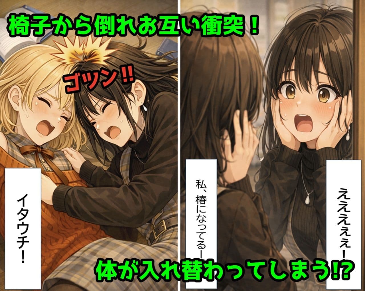 無防備すぎる同級生に、理性が追いつかなかった話 第10.5話「入れ替わったまま、戻れなくなった二人」 サンプル 2