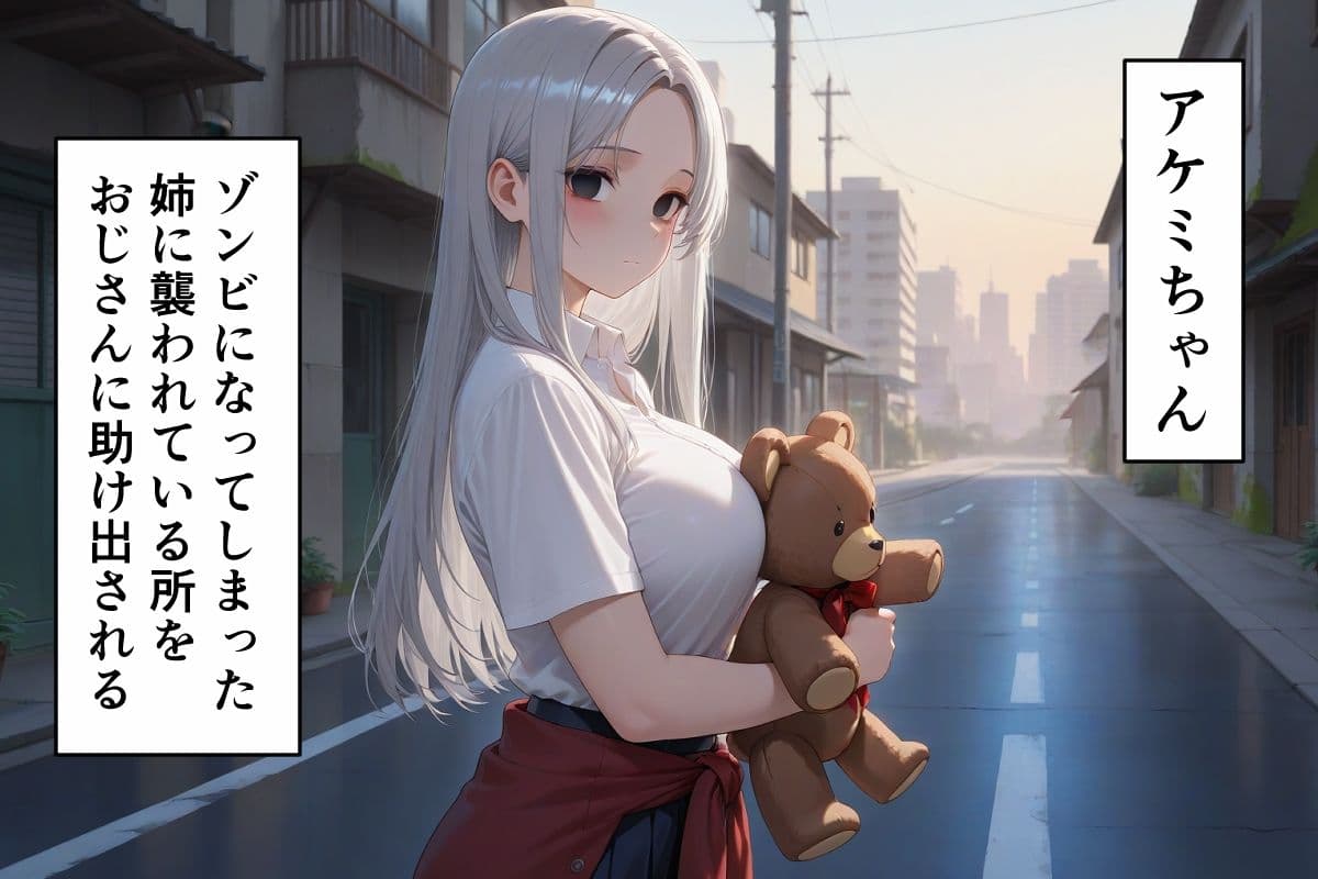 ゾンビによって崩壊した世界で中年おじさんが少女と生き残る サンプル 8