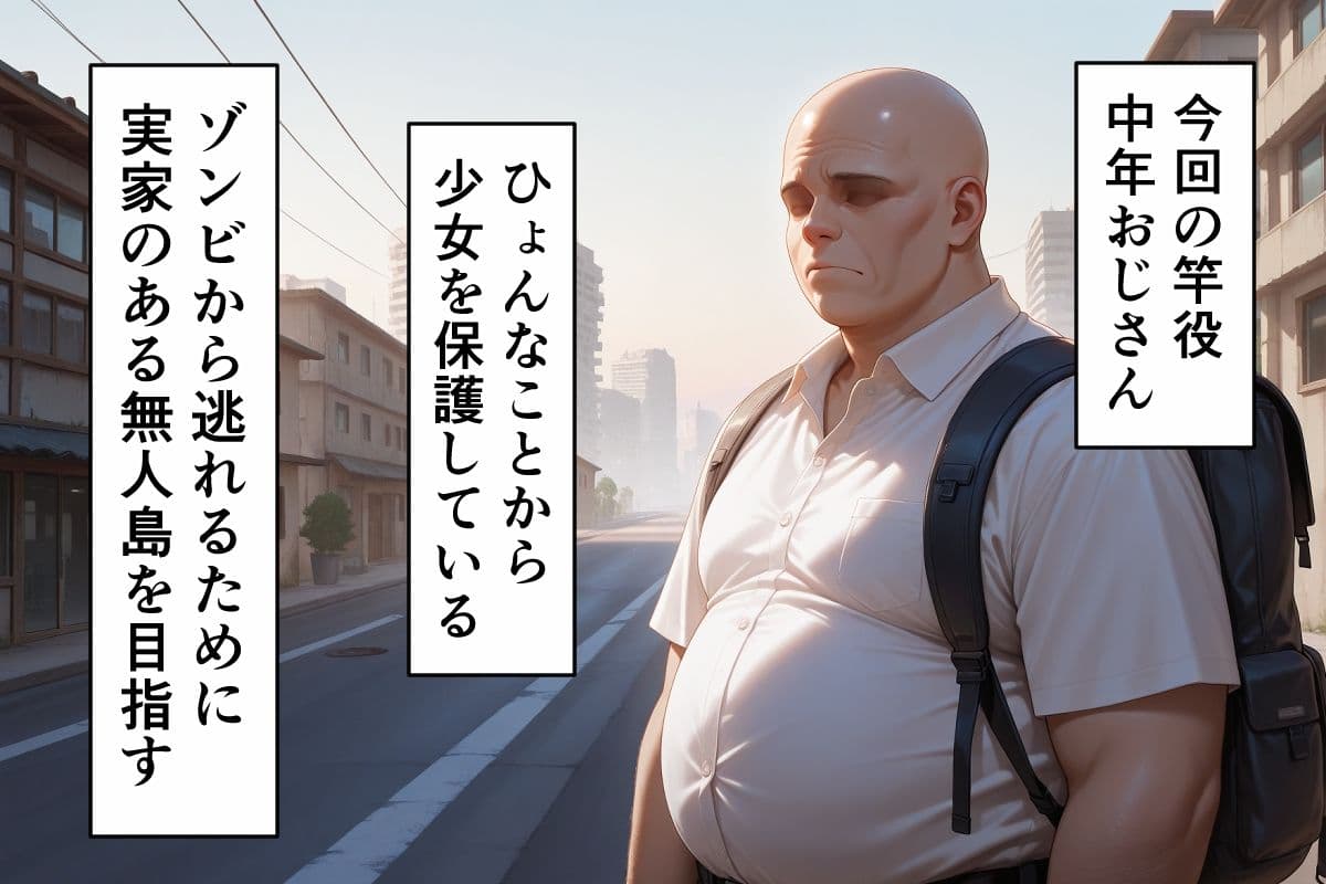 ゾンビによって崩壊した世界で中年おじさんが少女と生き残る サンプル 10