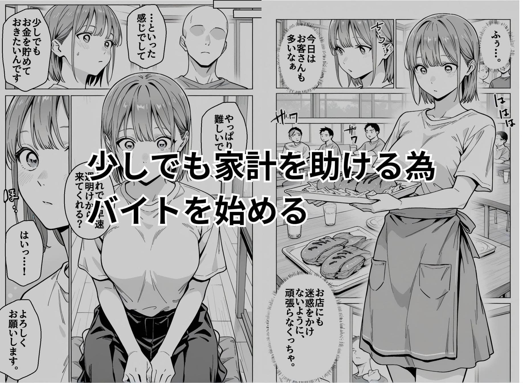 準備中の店内で。家計の為に、乱れる身体。 サンプル 2