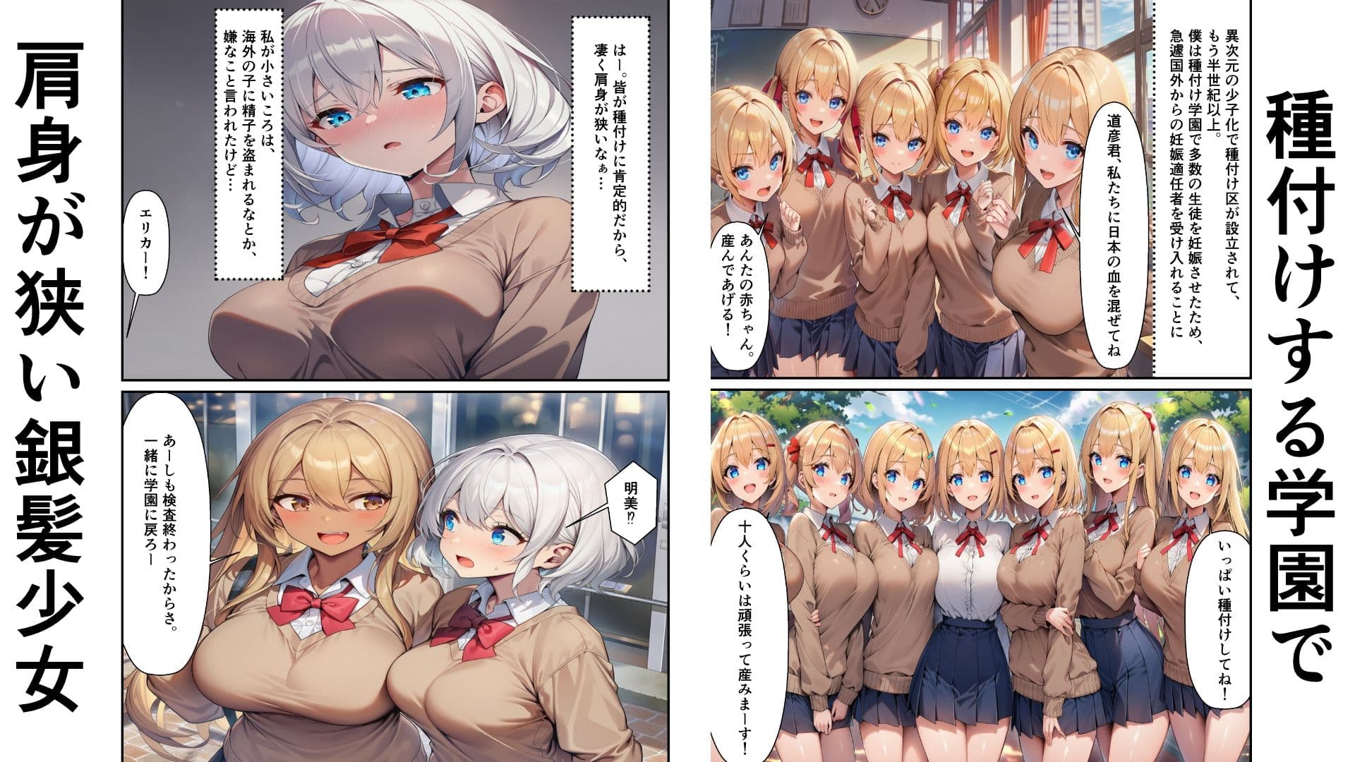 百合和姦寝取り学園2 海外妹分編! サンプル 1